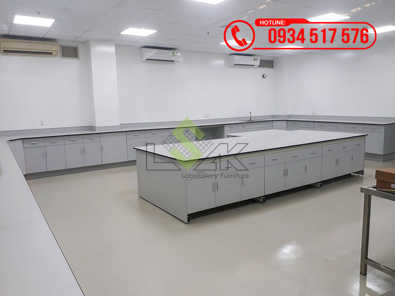 Bàn thí nghiệm trung tâm phòng lab chế biến nông sản
