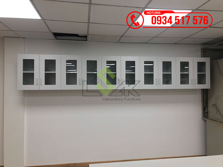 Tủ treo tường phòng thí nghiệm vật liệu bằng gỗ MFC