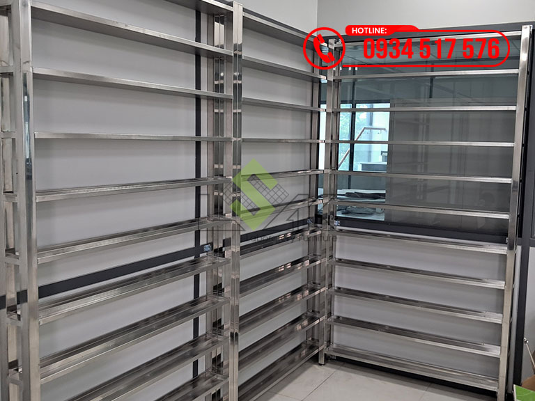 Kệ lưu mẫu bằng inox SUS304 nhiều tầng