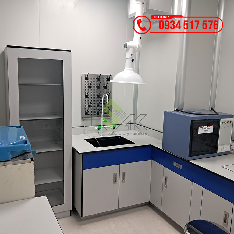 Tủ dụng cụ phòng thí nghiệm, bàn chậu rửa phòng thí nghiệm