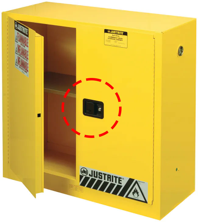 Tay nắm cửa tủ đựng hóa chất chống cháy