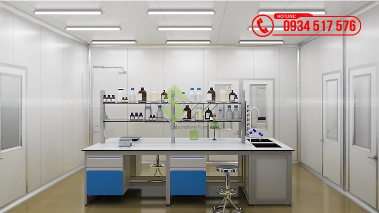 Thiết kế phòng lab Nhà máy Đông trùng Hạ thảo Hector Lavite