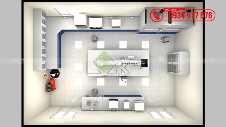 Thiết kế phòng lab Nhà máy Sản xuất Dầu khí Công ty Cổ phần Dầu khí Đông Phương (Orient Oil)