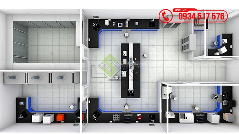 Thiết kế phòng lab Nhà máy sản xuất thức ăn chăn nuôi Công ty TNHH Hải Đại Vĩnh Long