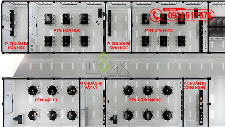 Thiết kế phòng thí nghiệm Trường TH-THCS-THPT Ngô Thời Nhiệm