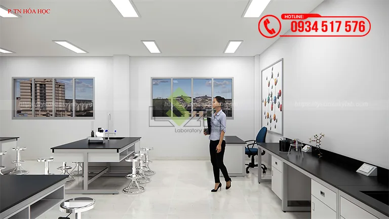 Thiết kế phòng thực hành thí nghiệm hóa học Trường TH-THCS-THPT Ngô Thời Nhiệm
