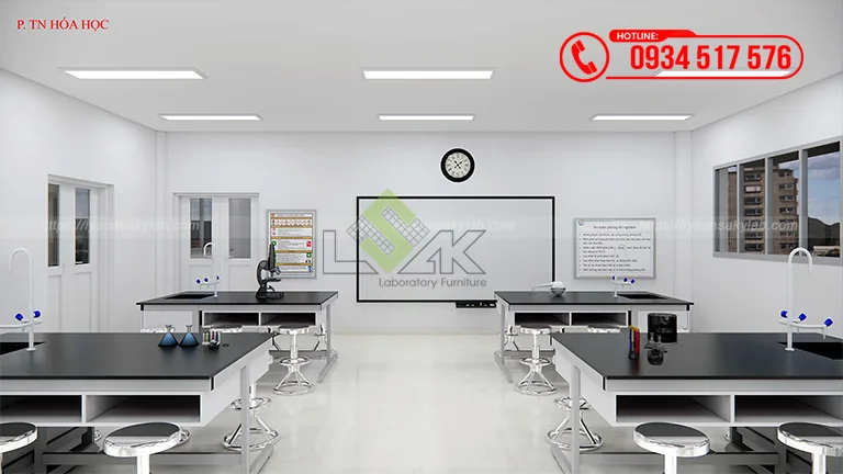 Thiết kế phòng thực hành thí nghiệm hóa học Trường TH-THCS-THPT Ngô Thời Nhiệm