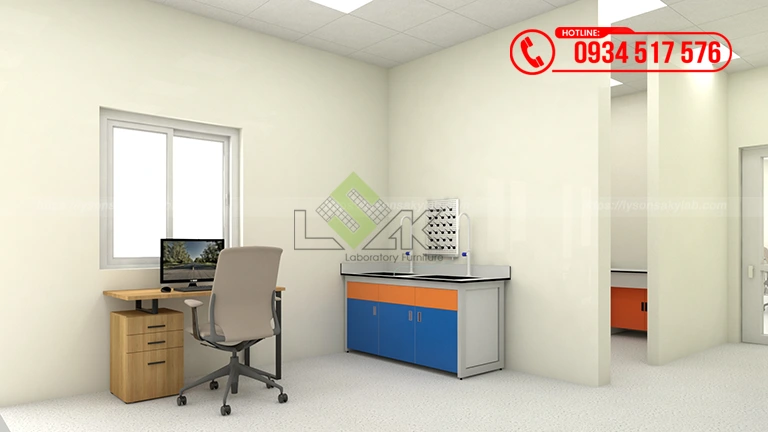 Bàn chậu rửa thiết kế phòng hóa nghiệm Trung tâm thử nghiệm xăng dầu (Petroleum Laboratory Center)