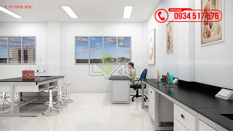 Thiết kế phòng thực hành thí nghiệm sinh học Trường TH-THCS-THPT Ngô Thời Nhiệm