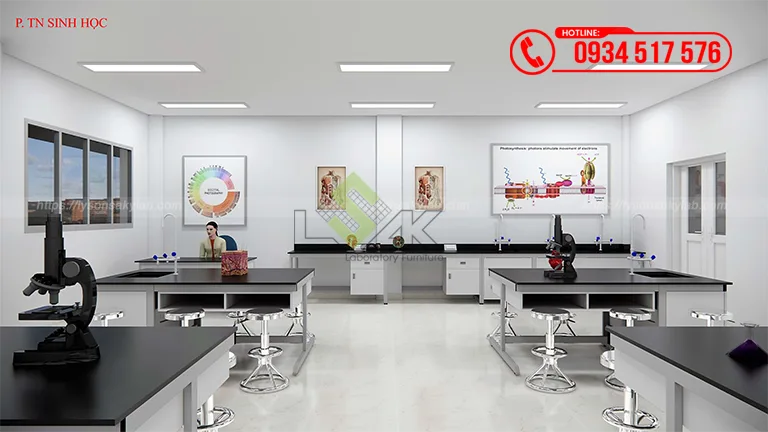 Thiết kế phòng thực hành thí nghiệm sinh học Trường TH-THCS-THPT Ngô Thời Nhiệm