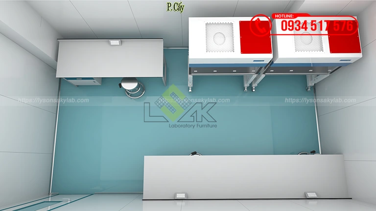 Thiết kế phòng lab R&D, QC Nhà máy sản xuất thuốc Thú Y và Thủy Sản Công ty Cổ Phần UV
