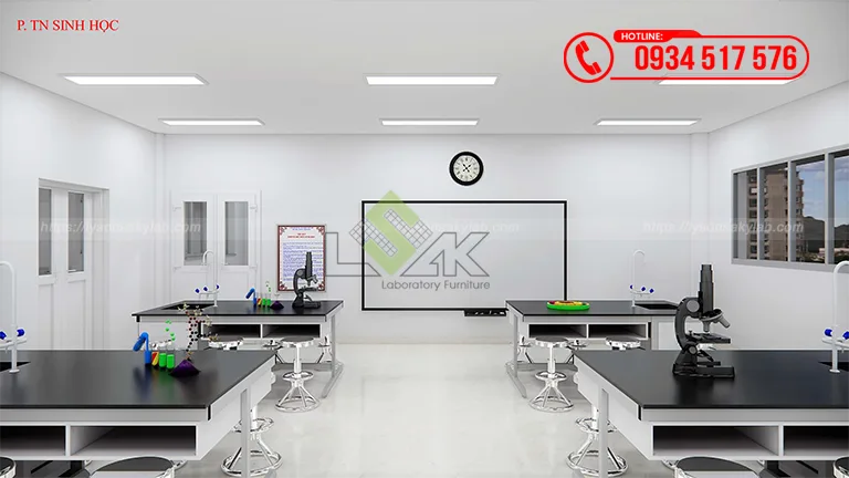 Thiết kế phòng thực hành thí nghiệm sinh học Trường TH-THCS-THPT Ngô Thời Nhiệm