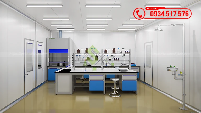 Thiết kế phòng lab Nhà máy Đông trùng Hạ thảo Hector Lavite