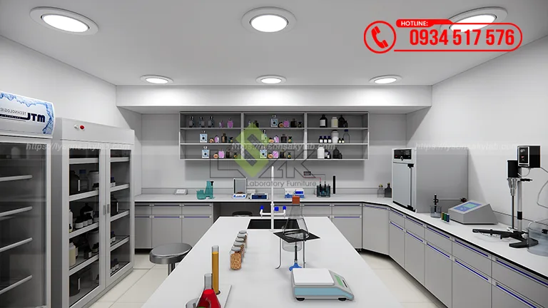 Thiết kế phòng lab R&D chiết xuất tinh dầu trầm hương