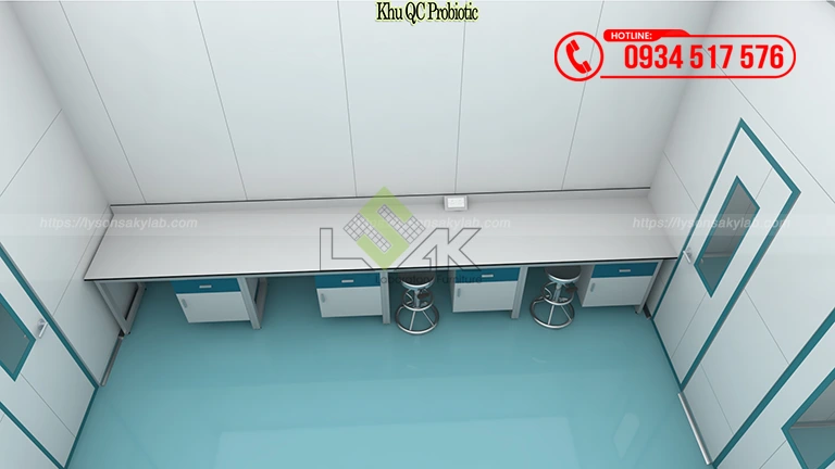 Thiết kế phòng lab R&D, QC Nhà máy sản xuất thuốc Thú Y và Thủy Sản Công ty Cổ Phần UV