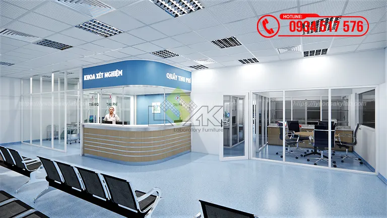 Thiết kế phòng xét nghiệm Bệnh viện Đa khoa Vạn An