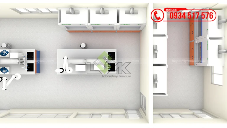 Thiết kế phòng hóa nghiệm Trung tâm thử nghiệm xăng dầu (Petroleum Laboratory Center)