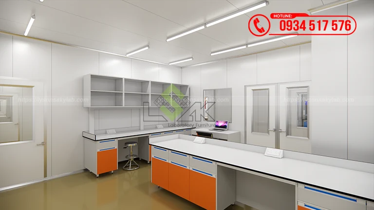 Thiết kế phòng lab Nhà máy Đông trùng Hạ thảo Hector Lavite