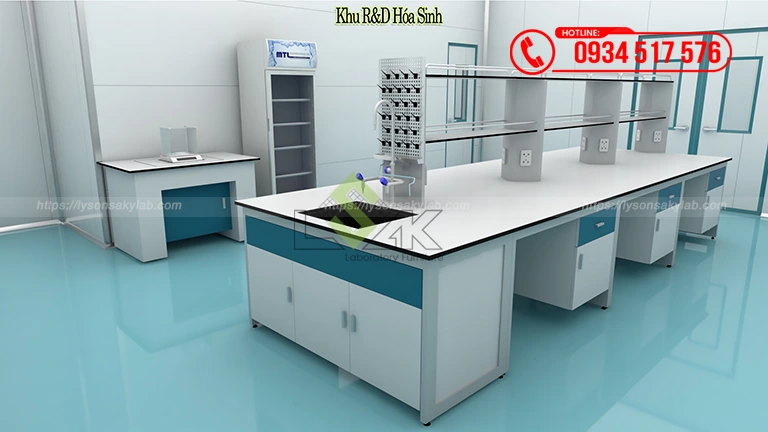 Thiết kế phòng lab R&D, QC Nhà máy sản xuất thuốc Thú Y và Thủy Sản Công ty Cổ Phần UV