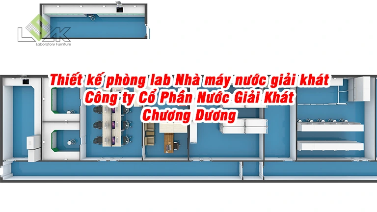 Thiết kế phòng lab Nhà máy nước giải khát Công ty Cổ Phần Nước Giải Khát Chương Dương
