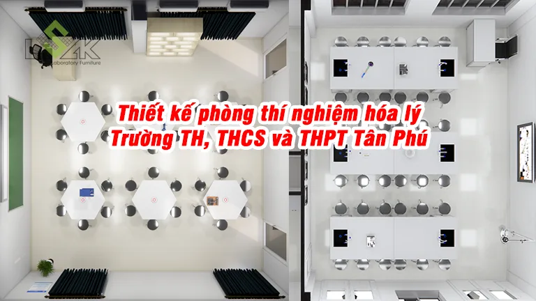 Thiết kế phòng thí nghiệm hóa lý Trường TH, THCS và THPT Tân Phú