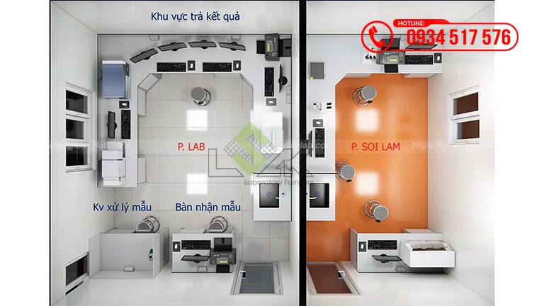 Thiết kế phòng xét nghiệm Bệnh viện Chợ Rẫy