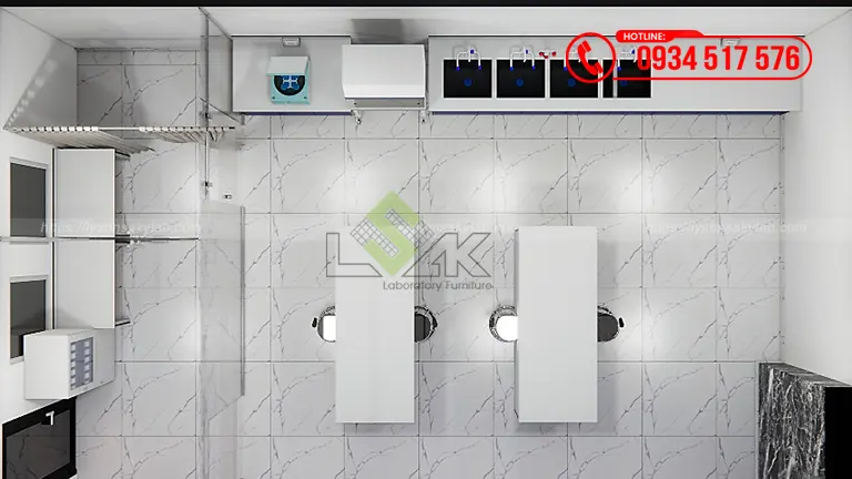 Thiết kế phòng xét nghiệm Bệnh viện Quốc Tế European Wellness Hospital (EWH)