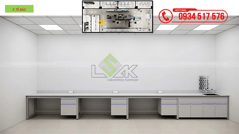 Thiết kế phòng xét nghiệm Khoa Hóa sinh Bệnh viện Đa khoa Thống Nhất – Đồng Nai