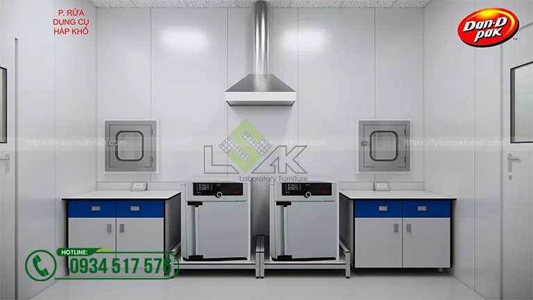 Thiết kế phòng lab Nhà máy Công ty Cổ Phần Thực Phẩm Dân Ôn
