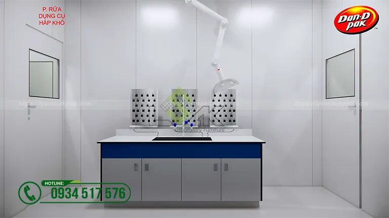 Thiết kế phòng lab Nhà máy Công ty Cổ Phần Thực Phẩm Dân Ôn