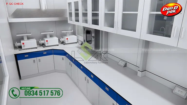 Thiết kế phòng lab Nhà máy Công ty Cổ Phần Thực Phẩm Dân Ôn