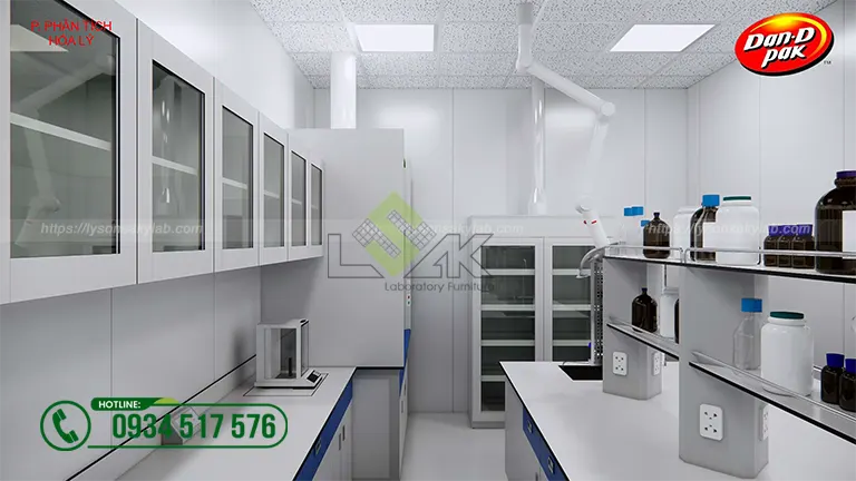 Thiết kế phòng lab Nhà máy Công ty Cổ Phần Thực Phẩm Dân Ôn