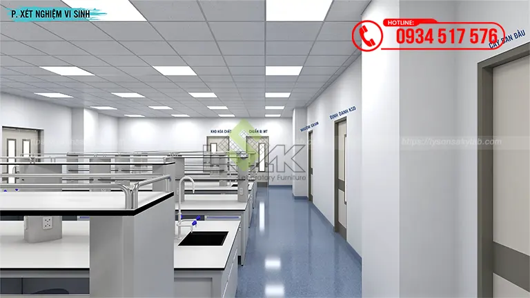 Thiết kế phòng xét nghiệm Bệnh viện Nhi đồng 1