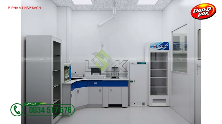 Thiết kế phòng lab Nhà máy Công ty Cổ Phần Thực Phẩm Dân Ôn