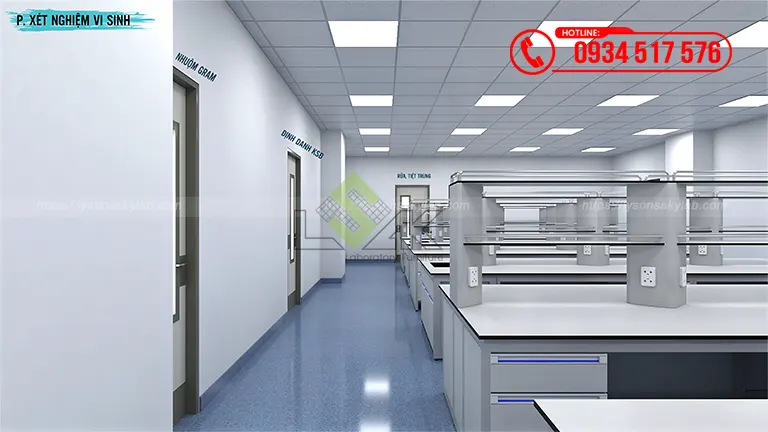 Thiết kế phòng xét nghiệm Bệnh viện Nhi đồng 1