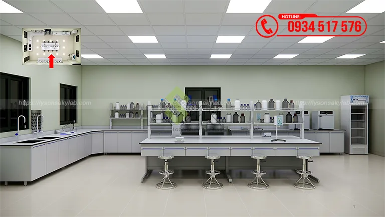 Thiết kế phòng lab Nhà máy sản xuất sơn Công ty TNHH Specialty Polymers Saigon