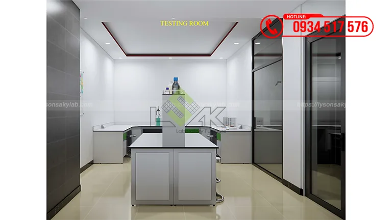 Thiết kế phòng lab phân tích Công ty TNHH Giám định và Tư vấn Intech Control