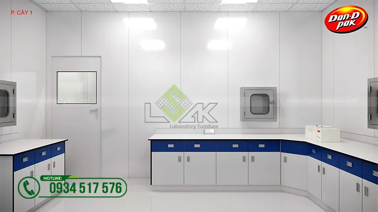 Thiết kế phòng lab Nhà máy Công ty Cổ Phần Thực Phẩm Dân Ôn