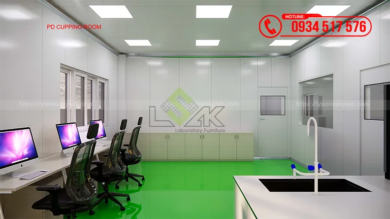 Thiết kế phòng lab nhà máy Công ty TNHH Cà Phê Outspan Việt Nam