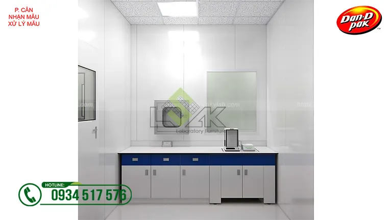 Thiết kế phòng lab Nhà máy Công ty Cổ Phần Thực Phẩm Dân Ôn