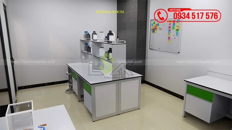 Thiết kế phòng lab phân tích Công ty TNHH Giám định và Tư vấn Intech Control