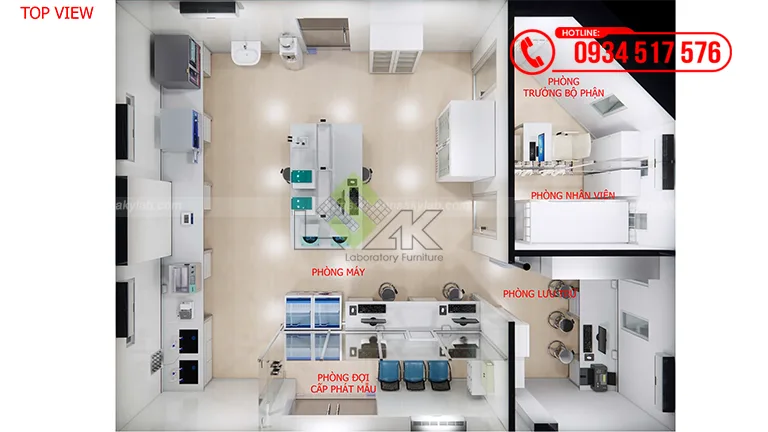 Thiết kế phòng xét nghiệm Bệnh viện Chợ Rẫy