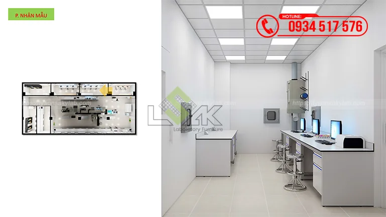 Thiết kế phòng xét nghiệm Khoa Hóa sinh Bệnh viện Đa khoa Thống Nhất – Đồng Nai