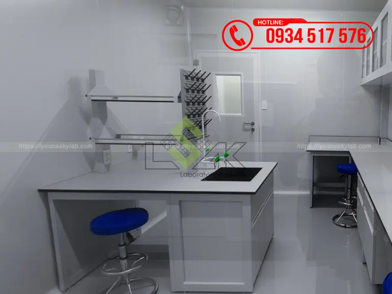 Thi công nội thất phòng sạch phòng lab R&D vải kháng khuẩn Công ty TNHH DNS Global