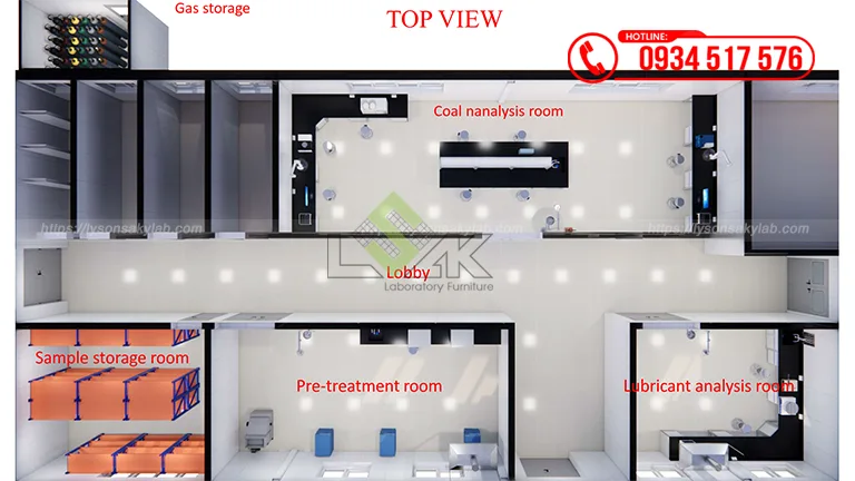 Thiết kế phòng lab Nhà máy Nhiệt điện BOT Vân Phong 1