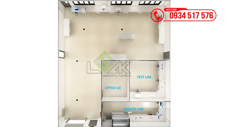 Thiết kế phòng lab QC Nhà máy Công ty TNHH Kurz Việt Nam