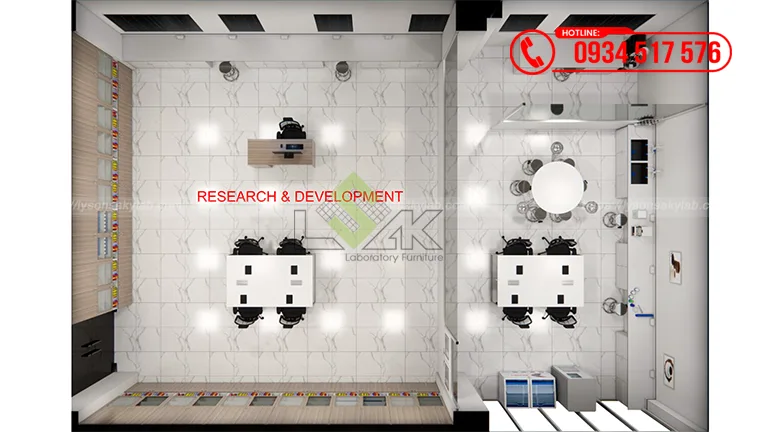 Thiết kế phòng lab R&D thực phẩm Nhà máy Công ty Cổ Phần Quốc Tế Thực Phẩm Lựa Chọn Đỉnh