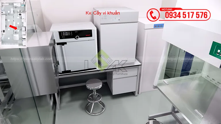 Thiết kế phòng lab vi sinh Trường Đại học Quy Nhơn