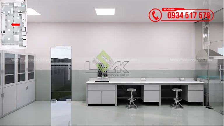 Thiết kế phòng lab vi sinh Trường Đại học Quy Nhơn