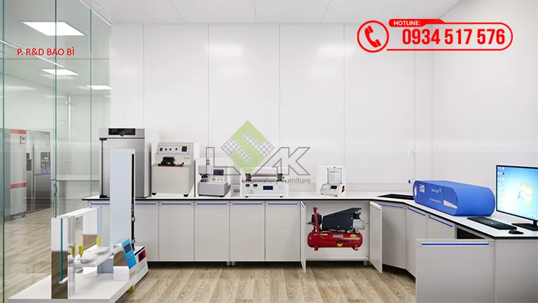 Thiết kế phòng lab R&D bao bì Công ty Cổ Phần Sữa VitaDairy Việt Nam